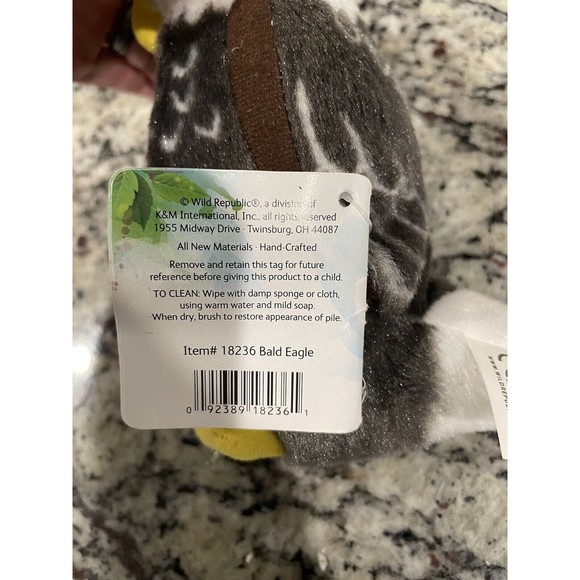 Bald Eagle Audubon Bird PLUSH stuffed animal Wild Republic Tags WORKING 18236 - Picture 6 of 7